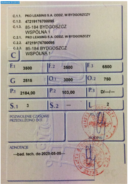 Zdjęcie przedmiotu: Fiat Ducato MAXI 2.2 M-jet E6.4 3.5t L3 Oświadczenie o utracie DR