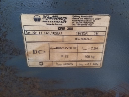 Zdjęcie przedmiotu: Киснево-плазмовий різак ECKERT SZAFIR із системою фільтрації CleanAir 8000 HP