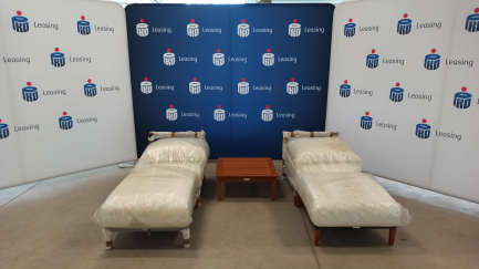 Zdjęcie przedmiotu: Meble ogrodowe WIGO - Pufa Havana H01000 (70x84x43) RAL7021 - 2szt. + St&oacute;ł Milano 70x70 M180109 + Kanapa Havana H1000 (70x84x64) RAL7021 - 2szt.