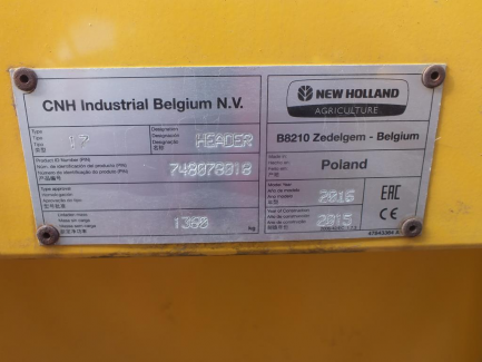Zdjęcie przedmiotu: Kombajn zbożowy NEW HOLLAND TC 5.80 479 + header NEW HOLLAND 17 + w&oacute;zek