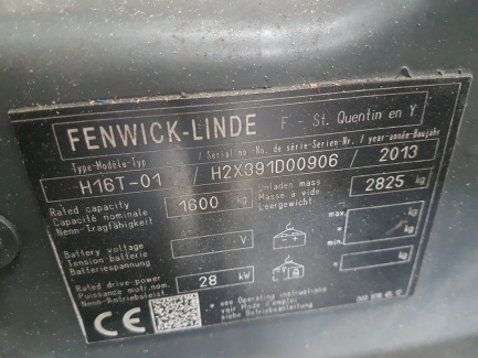 Zdjęcie przedmiotu: WOZEK WIDLOWY LINDE H16-01