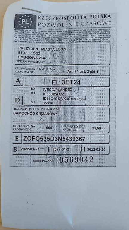 Zdjęcie przedmiotu: Iveco DAILY E6 3.5t