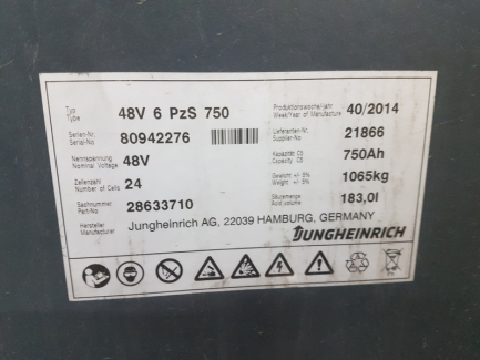 Zdjęcie przedmiotu: W&oacute;zek widłowy Jungheirich EFG220 GE115-310ZT