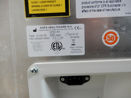 Zdjęcie przedmiotu: Image plate scanner system Agfa CR30Xm serial number 2860 + 2 monitors for reading X-ray cassettes