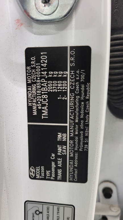 Zdjęcie przedmiotu: Hyundai Tucson 1.6 T-GDi Modern 2WD