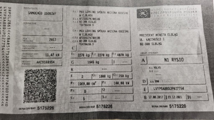 Zdjęcie przedmiotu: Volvo S90 D4 Momentum aut Oświadczenie o utracie DR