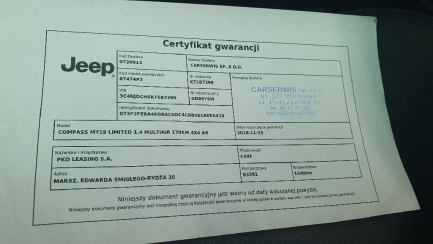 Zdjęcie przedmiotu: Jeep Compass Combi