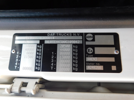 Zdjęcie przedmiotu: DAF XF 510 Euro 6 12902ccm - 510HP