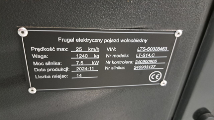 Zdjęcie przedmiotu: Elektryczny pojazd wolnobieżny FRUGAL LT-S14