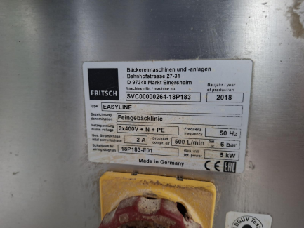 Zdjęcie przedmiotu: FRITSCH EASYLINE II baking line