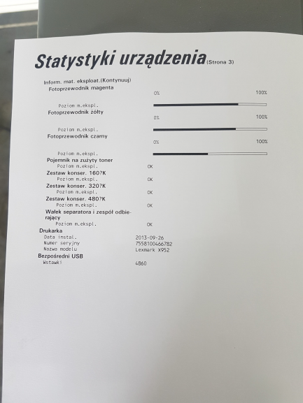 Zdjęcie przedmiotu: Drukarka Lexmark X950de