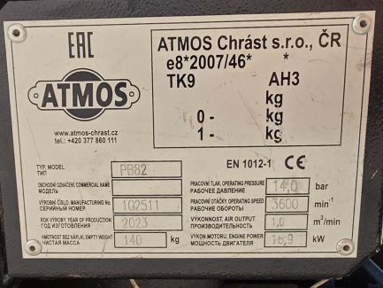 Zdjęcie przedmiotu: Atmos PB82 screw compressor