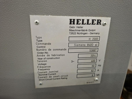 Zdjęcie przedmiotu: Poziome centrum obr&oacute;bcze HELLER H2000