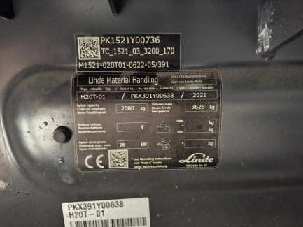 Zdjęcie przedmiotu: W&oacute;zek widłowy LINDE H20T-01