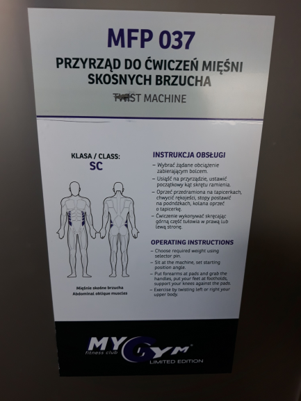 Zdjęcie przedmiotu: Olimp & Olymp MFP 037 device for exercising the oblique abdominal muscles