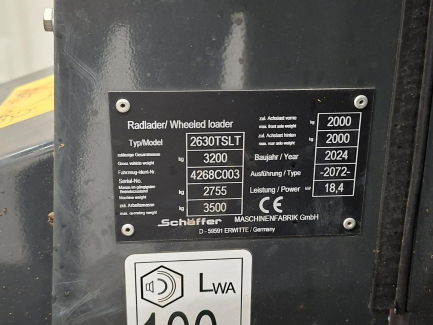 Zdjęcie przedmiotu: Ładowarka teleskopowa kołowa SCHAFFER 2630T SLT