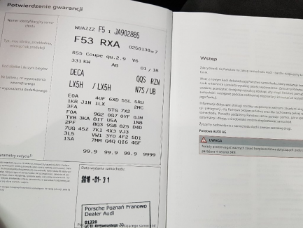 Zdjęcie przedmiotu: Audi Rs5 2.9 TFSI Quattro Tiptronic