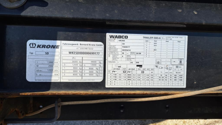 Zdjęcie przedmiotu: KRONE SDP 27 43.0t Dropside