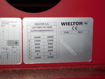 Zdjęcie przedmiotu: WIELTON NS-3 NS3K curtain semi-trailer