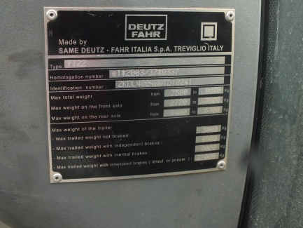 Zdjęcie przedmiotu: DEUTZ FAHR AGROTRON K610 T22 + TUR farm tractor