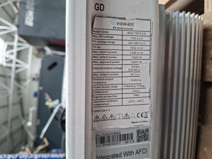 Zdjęcie przedmiotu: ELEMENTY INSTALACJI FOTOWOLTAICZNEJ O MOCY 26,32 kWp