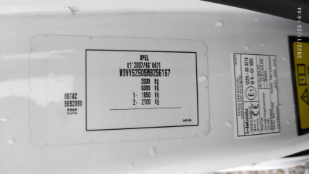 Zdjęcie przedmiotu: OPEL/MOTOWEKTOR MOVANO 2.3 CDTI E6d 3.5t L3H1