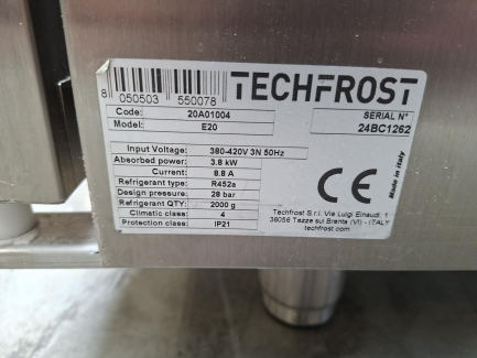 Zdjęcie przedmiotu: Шокова охолоджувальна морозильна камера TECHFROST E20