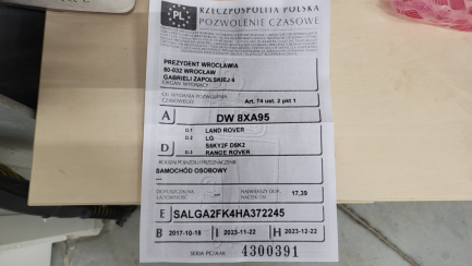 Zdjęcie przedmiotu: RANGE ROVER 3.0TD V6 HSE EU6