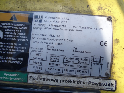 Zdjęcie przedmiotu: HYSTER H3.0XT forklift