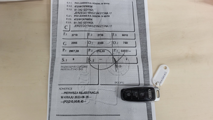 Zdjęcie przedmiotu: Audi A8 50 TDI mHEV Quattro Tiptr. Declaration of loss of registration certificate