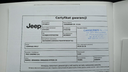 Zdjęcie przedmiotu: Jeep Compass Combi