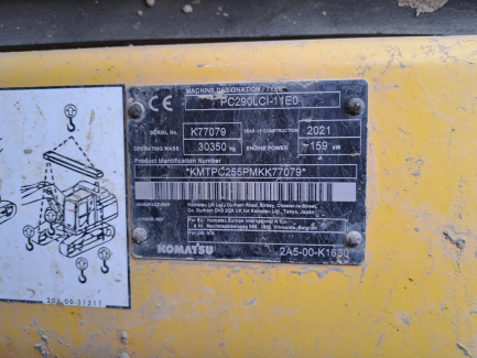 Zdjęcie przedmiotu: KOMATSU PC290LCI-11E0 crawler excavator