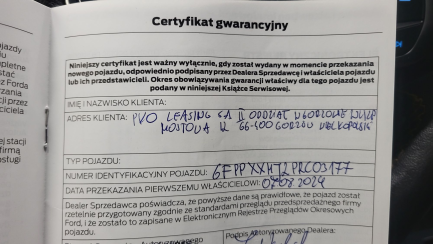 Zdjęcie przedmiotu: Ford Ranger 2.0 EcoBlue Bi-Turbo 4x4 DC Wildtrak aut Oświadczenie o utracie DR