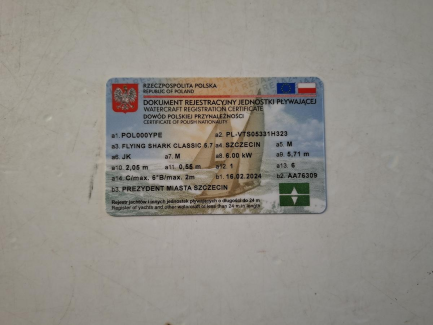 Zdjęcie przedmiotu: VTS FLYING SHARK CLASSIC 5.7 electric motor boat