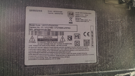 Zdjęcie przedmiotu: Telewizor Samsung UE75TU7102 LED 75'' 4K Ultra HD Tizen