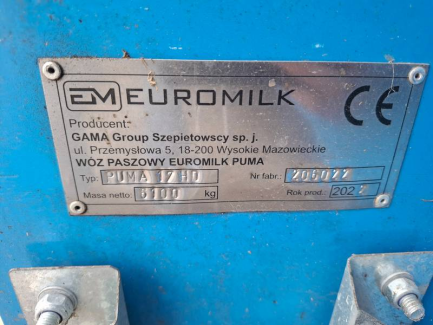 Zdjęcie przedmiotu: W&oacute;z paszowy EUROMILK PUMA 17HD 