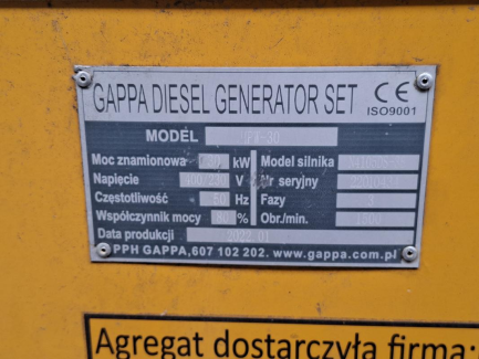 Zdjęcie przedmiotu: Agregat prądotw&oacute;rczy GAPPA HPW-30