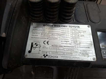 Zdjęcie przedmiotu: Toyota 02-8FGF18 forklift