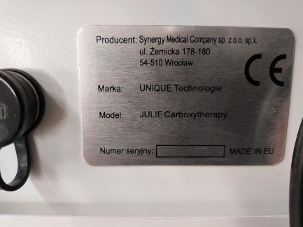 Zdjęcie przedmiotu: UNIQUE JULIE carboxytherapy device