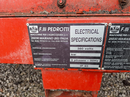 Zdjęcie przedmiotu: Suszarnia mobilna do ziarna PEDROTTI LARGE MAXI 220-250