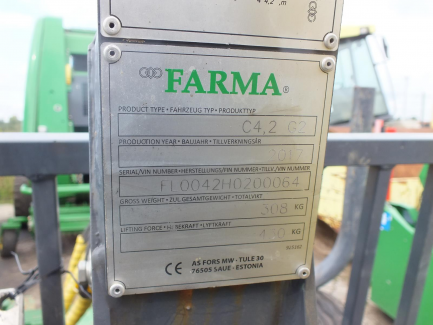 Zdjęcie przedmiotu: Forest trailer with crane FARMA T6 FARMA T6 C4.2 G2