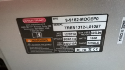 Zdjęcie przedmiotu: STAR TRAC treadmill