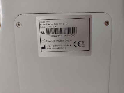 Zdjęcie przedmiotu: Fizjomed Solar Hifu 7d beauty device