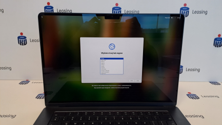 Zdjęcie przedmiotu: Notebook / Laptop Apple MacBook Air 15", 8-rdzeniowy procesor M2 (GPU 10 rdzeni), RAM 16 GB, dysk 512 GB SSD - Midnight