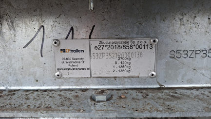 Zdjęcie przedmiotu: Причеп ZP 352 для перевезення їжі