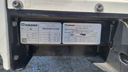 Zdjęcie przedmiotu: KRONE SDP 27 43.0t