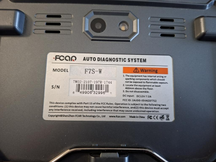 Zdjęcie przedmiotu: Tester diagnostyczny FCAR F7S-W