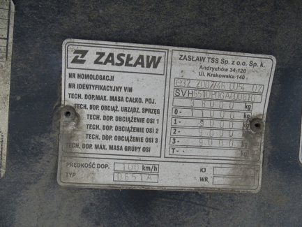 Zdjęcie przedmiotu: ZASŁAW D-651A platform semitrailer