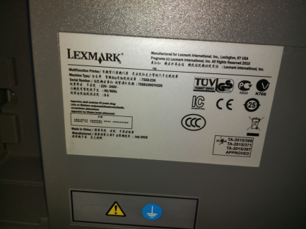 Zdjęcie przedmiotu: Lexmark x950 printer - 5 pieces
