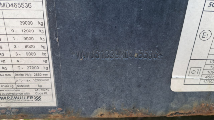 Zdjęcie przedmiotu: SCHWARZMULLER SPA 3/E-100 Standard/13.62 34.0t